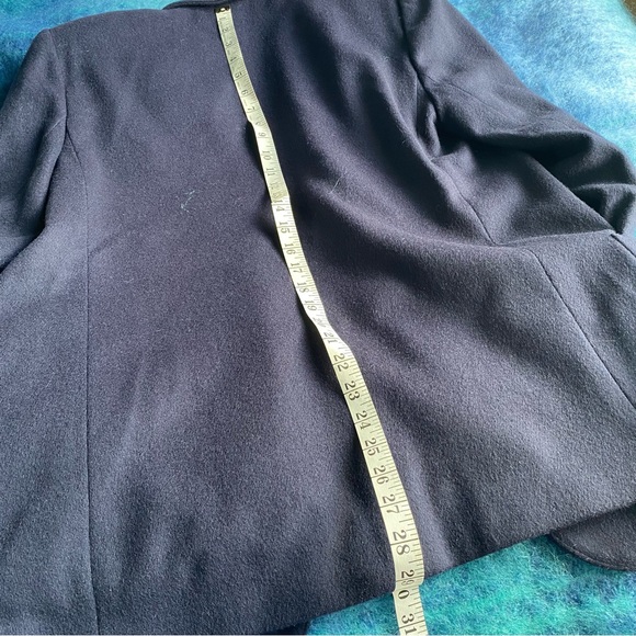 NEW Vintage Lands End with Tags Wool Cashmere Navy Single Button Blazer - Picture 10 of 17